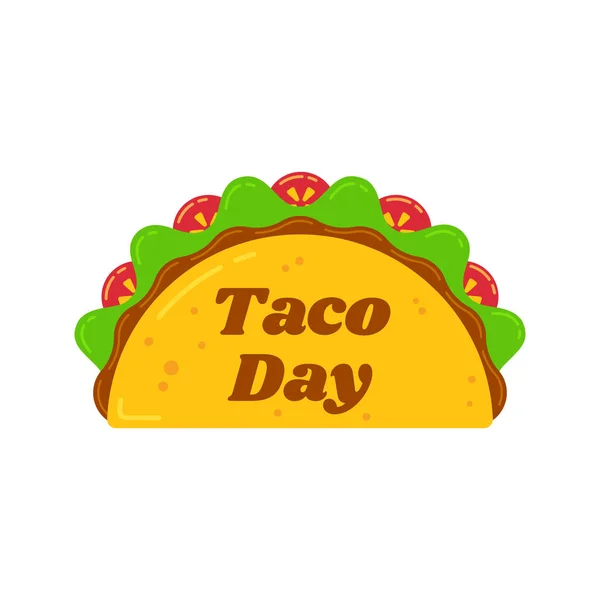 Tacos Tradicionales Comida Nacional Festival Ilustración Taco Vectorial Delicioso Picante — Archivo Imágenes Vectoriales