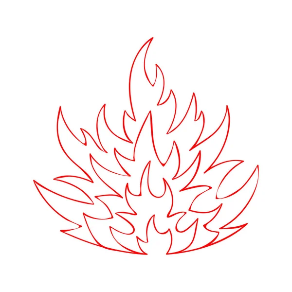 Helvetet värme blixtrande inferno brasa med eld flamma — Stock vektor
