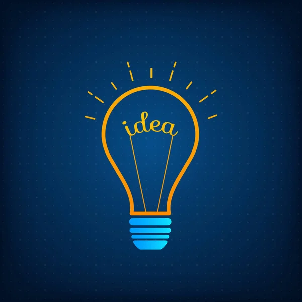 Ideia criativa de lâmpada e conceito de brainstorm — Vetor de Stock