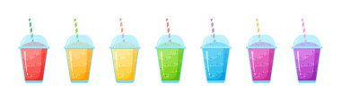 Meyve smoothie shake kokteyl set menü şablonu