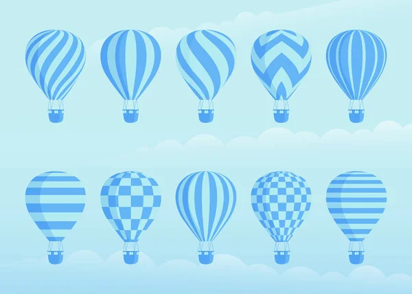 Συλλογή από διτονική διανυσματικά μπαλόνια θερμού αέρα — Διανυσματικό Αρχείο