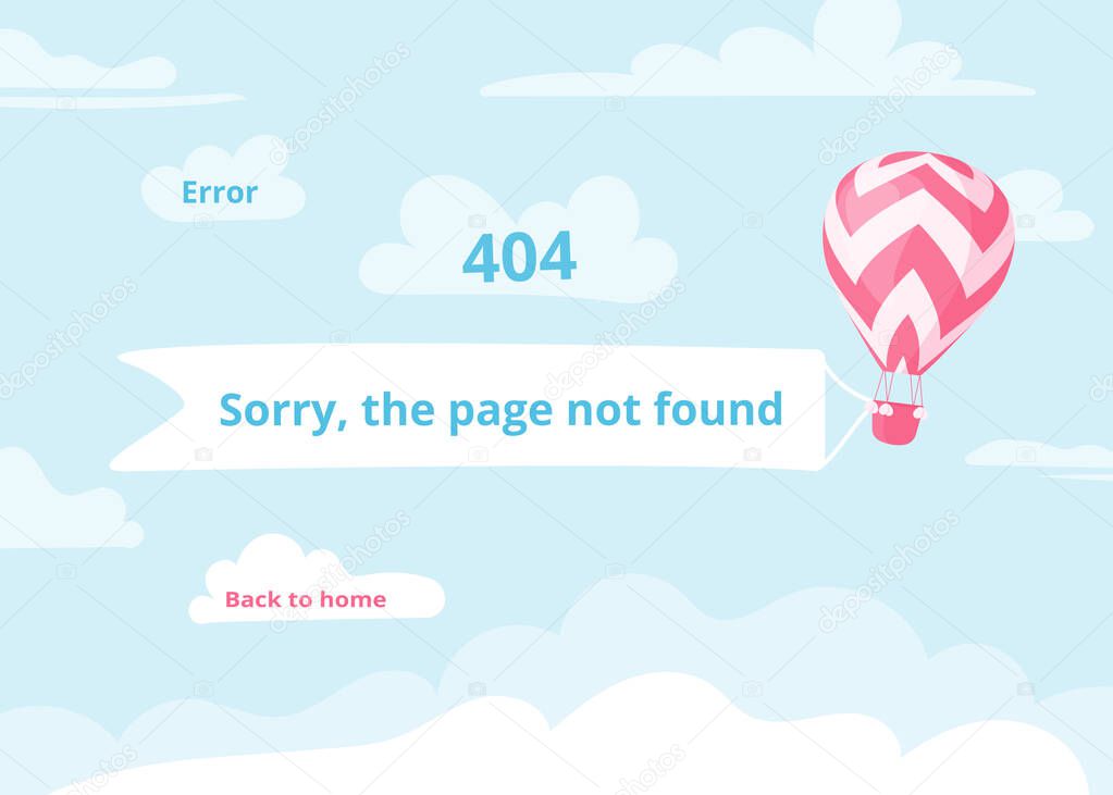 Error 404, page not found website vector concept