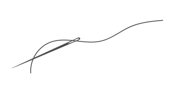 針と糸のシルエットのアイコンベクトルグラフィック ストックベクター