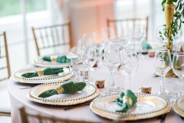 Özel bir etkinlik için lüks masa hazırlandı. 