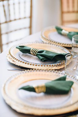 Özel bir etkinlik için lüks masa hazırlandı. 