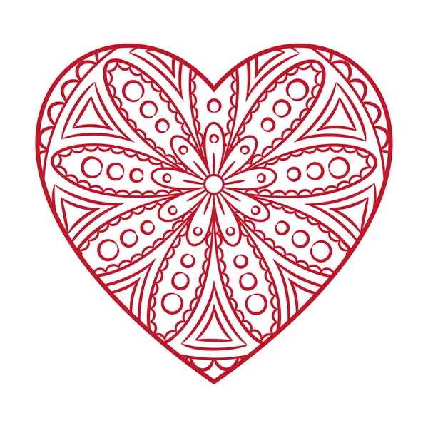 Doodle κάρτα καρδιά — Διανυσματικό Αρχείο