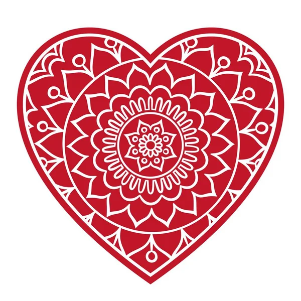 Doodle floral καρδιά — Διανυσματικό Αρχείο