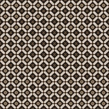 Geleneksel Endonezya Batik Kawung motiflerinin büyüleyici bir karışımı. Karmaşık çiçekli bir elmas şebekesi var. Bu kusursuz desen kültürel mirasın klasik zarafetini yansıtıyor..