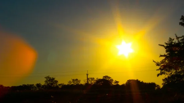 Утренняя Фотография Восхода Солнца Сделанная Видео Режиме — стоковое фото