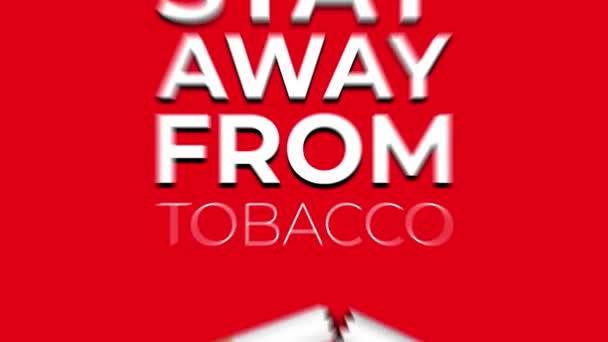 Diseño Gráfico Movimiento Para Mundo Sin Día Del Tabaco Salvar — Vídeo de stock