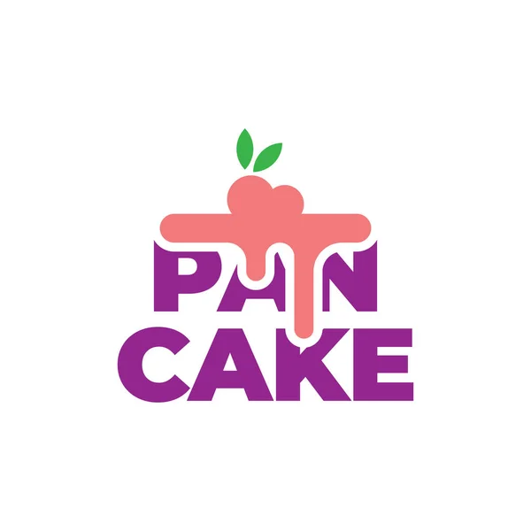 Concepto Diseño Logotipo Sobre Panqueque Archivo Vectorial Logotipo Panadería Vintage — Vector de stock