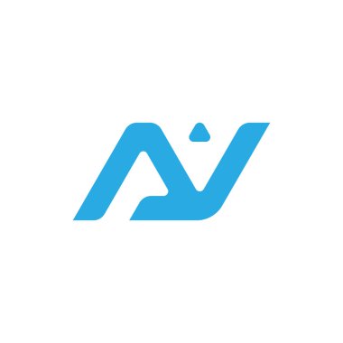 Vektör illüstrasyonunda AY A Y Harfi hakkında soyut logo tasarımı. Minimalist logo