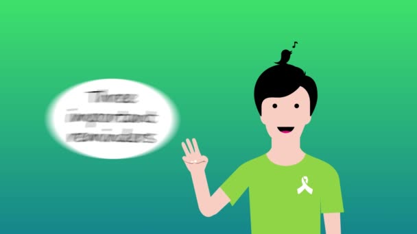 Gráfico Movimiento Sobre Salud Mental Animación Metraje — Vídeo de stock
