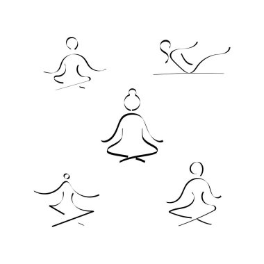 Uluslararası yoga gününün vektör illüstrasyonu. Uluslararası Yoga Günü vektör illüstrasyon afişi, broşür ve poster tasarımı. 21 Haziran dünya yoga gününü kutladı