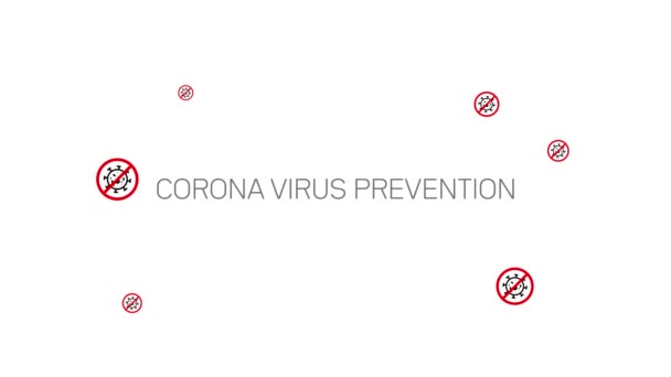 Motion Graphic Animation Working Home Concepts Prevent Corona Virus — Stock video