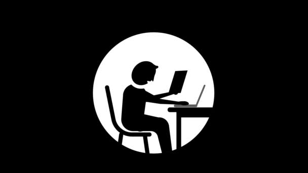 Animação Gráfica Movimento Sobre Trabalho Partir Conceitos Casa Para Prevenir — Vídeo de Stock