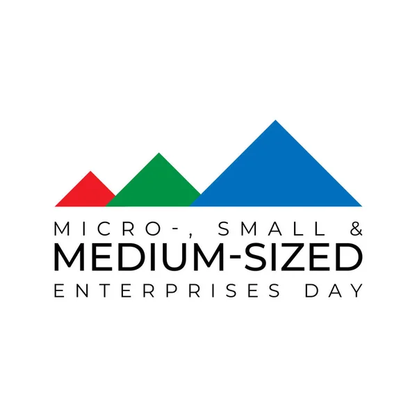 Projeto Para Campanha Micro Small Medium Sized Enterprises Day — Vetor de Stock