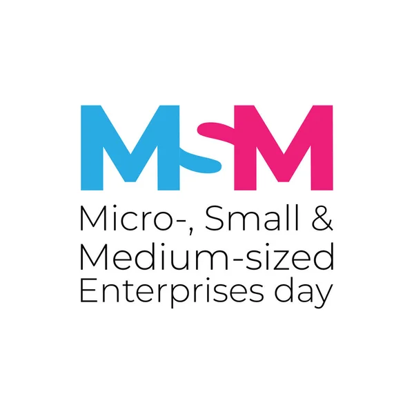 Projeto Para Campanha Micro Small Medium Sized Enterprises Day — Vetor de Stock