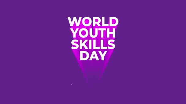 Motion Graphic World Youth Skill Day Animation Vidéo — Video