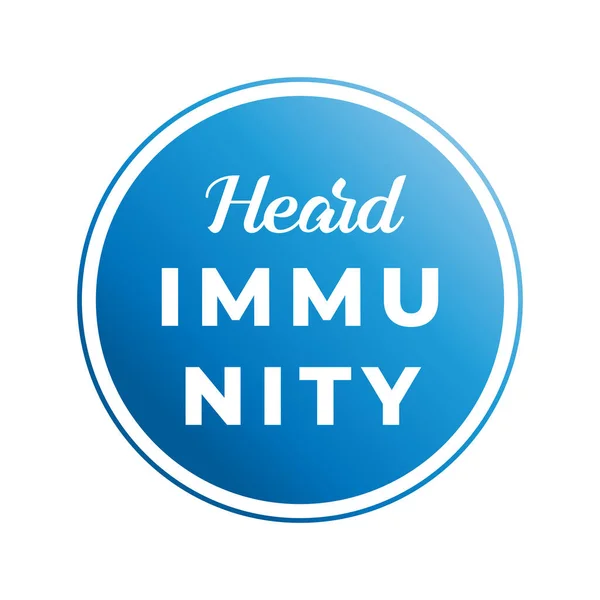 Icône Logo Immunité Troupeau Pour Nouveau Concept Style Vie Normal — Image vectorielle