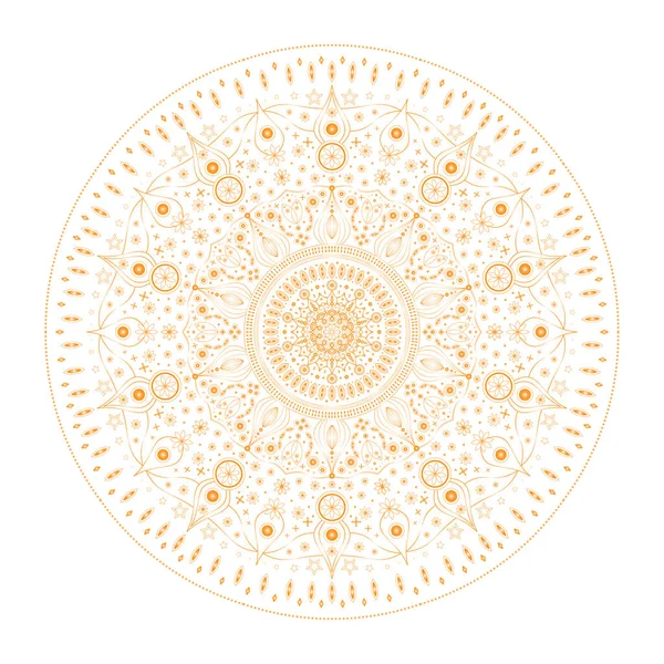 Mandala Modello Ornamento Rotondo Elementi Decorativi Vintage Sfondo Disegnato Mano — Vettoriale Stock