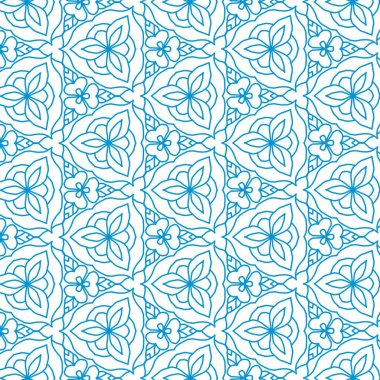 Kaleydoskop ve mandala hakkında herhangi bir yaratıcı tasarım arka planı için kusursuz bir desen çiz