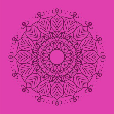 Mandala renkli vintage sanat, antik Hint vedic arkaplan tasarımı, çoklu matematiksel şekilli eski resim dokusu,