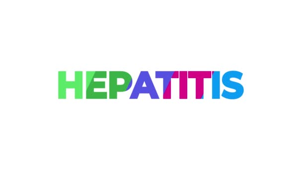Beweging Grafiek Van Wereld Hepatitis Dag Juli Met Vind Ontbrekende — Stockvideo