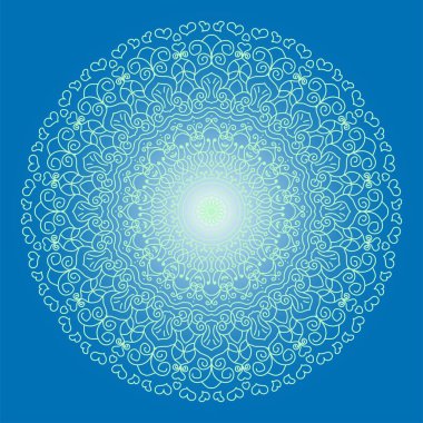 Mandala renkli vintage sanat, eski Hint vedic arkaplan tasarımı, çoklu matematiksel şekilli eski resim dokusu. resimleme