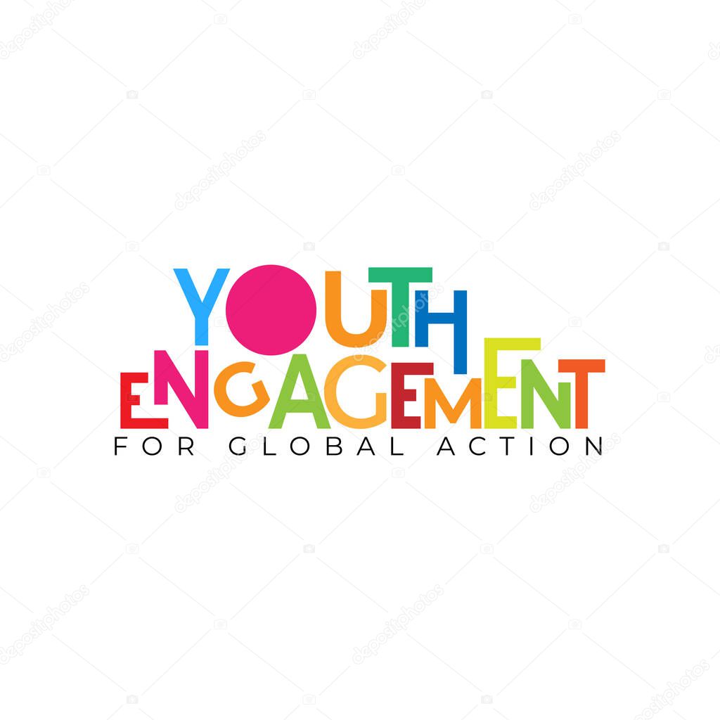Illustration design for celebrating youth day event. logo and poster design