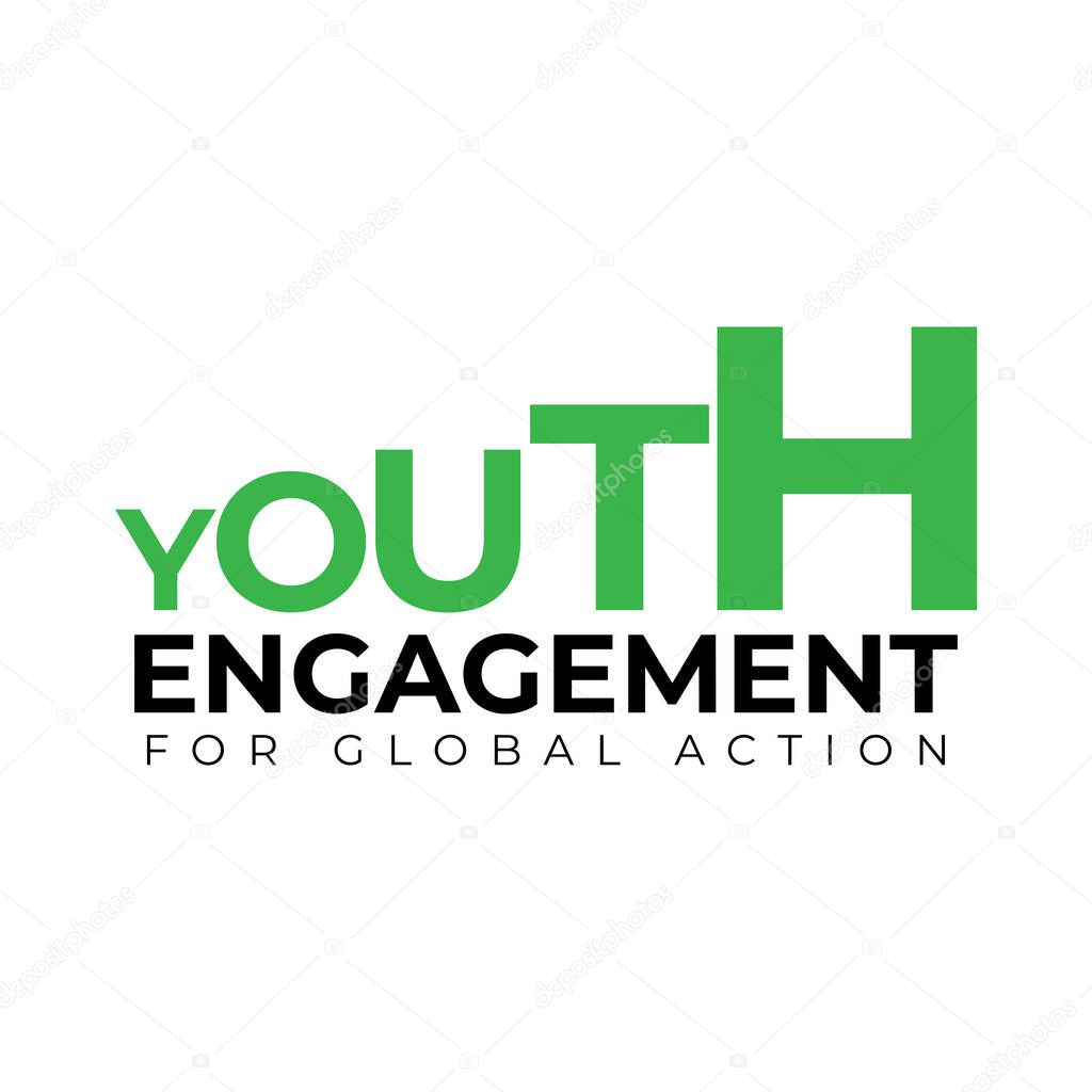 Illustration design for celebrating youth day event. logo and poster design