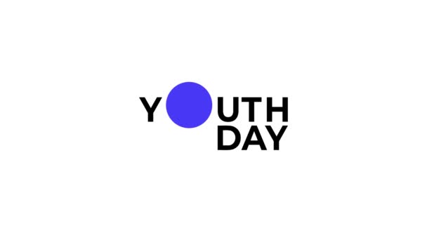 庆祝国际青年日的活动设计 — 图库视频影像