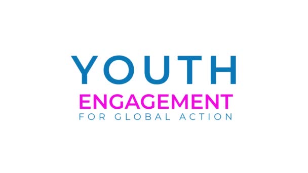 Uluslararası Gençlik Günü Için Hareket Tasarımı — Stok video