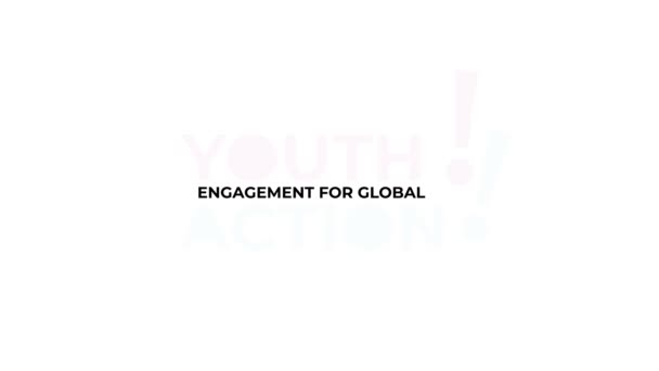 Motion Design Zum Internationalen Jugendtag — Stockvideo