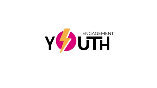 庆祝国际青年日的活动设计 — 图库视频影像