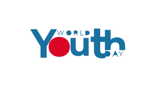 Návrh Oslavu Mezinárodního Dne Mládeže — Stock video