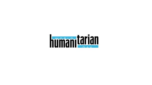 Motion Graphic Theme World Humanitarian Day Observed Every Year August — Stock video