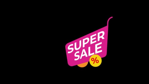 Super Sale Rabatt Mit Chartsymbol — Stockvideo