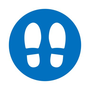 Burada dur sosyal simge burada bekle ayak vektör resim çizimi