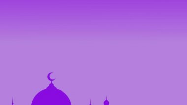 Arap kaligrafisi olan Muharram hakkında bir hareket grafiği, hijri ya da İslam takviminin ilk ayı. animasyon 4k