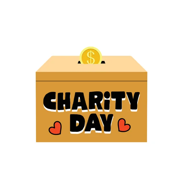 Logo Design Celebration International Day Charity Вересня Приклад Вектора — стоковий вектор