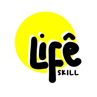 Yaşam becerisi Logosu. 8 Eylül Uluslararası Edebiyat Günü kutlamaları hakkında tasarım. illüstrasyon vektörü.