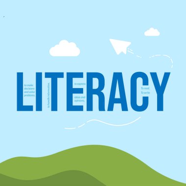 8 Eylül Uluslararası Edebiyat Günü kutlamaları hakkında tasarım. illüstrasyon vektörü.