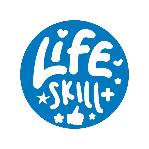 Logo Umiejętności Życiowych Projekt Obchodach Międzynarodowego Dnia Literatury Września Ilustracja — Wektor stockowy