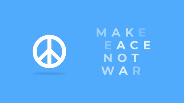 4Kサイズの平和シンボルのアニメーション — ストック動画