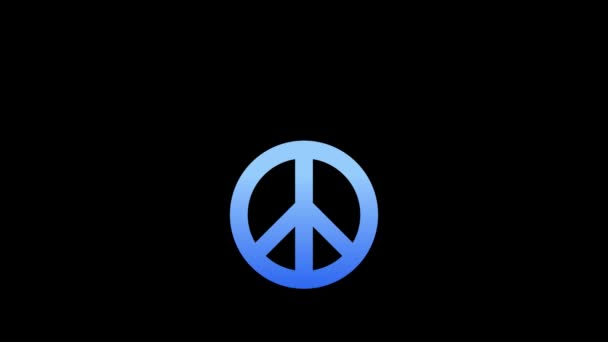 Animazione Simbolo Pace Formato — Video Stock