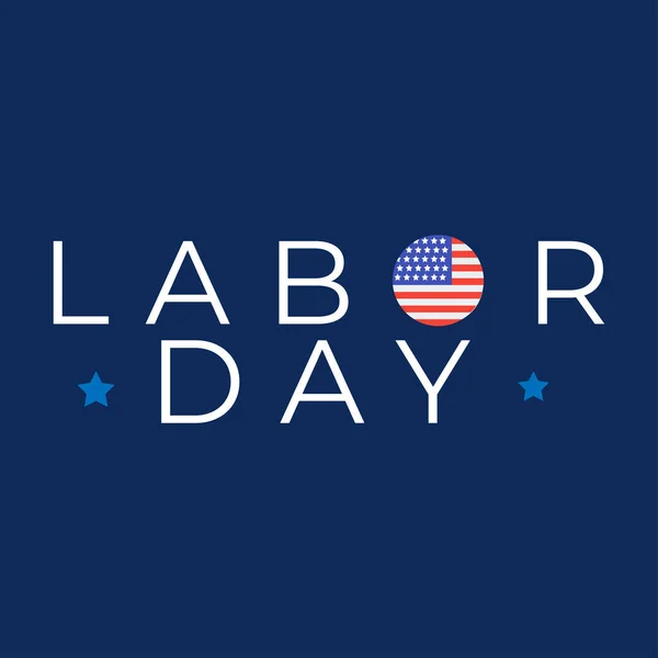 Usa Happy Labor Day Text Design Advertising Template Vector Illustration — Stock Vector