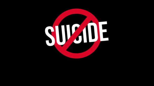 Motion Graphic Sul Concetto Giornata Mondiale Della Prevenzione Dei Suicidi — Video Stock