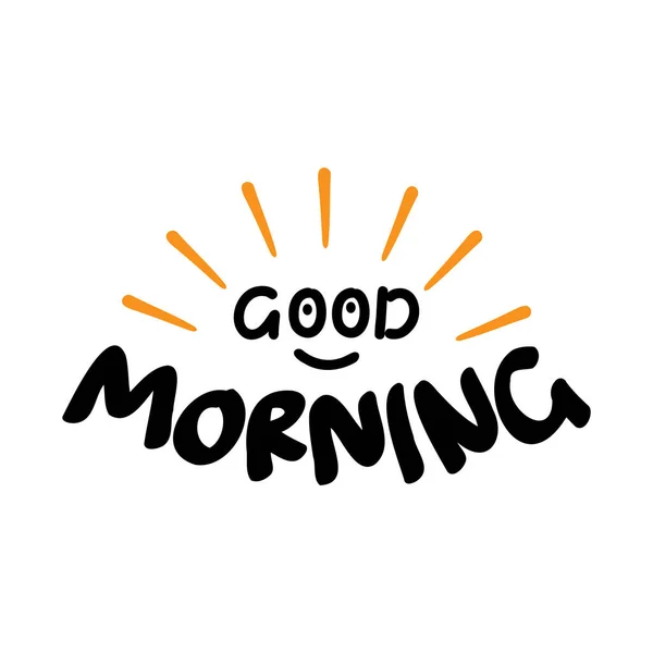 Good Morning Sunshine Nice Vector Calligraphy Lettering Motivation Phrase Poster — 스톡 벡터