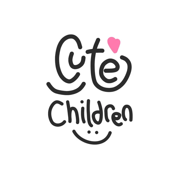 Happy Children Day Wenskaart Doodle Letters Witte Achtergrond Met Kinderstijl — Stockvector